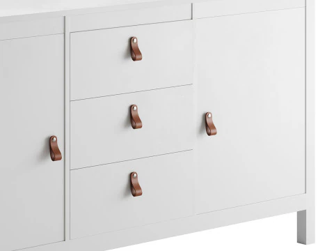 Mcintyre Wide 3 Drawer Sideboard 3D Model