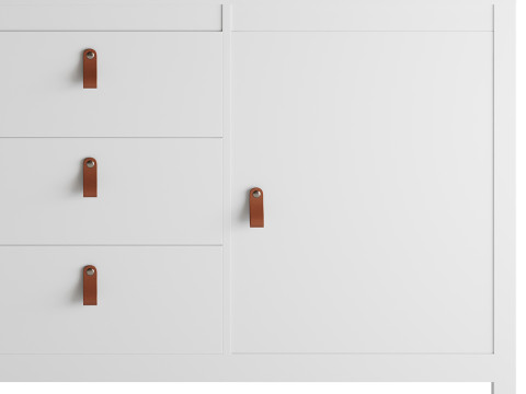 Mcintyre Wide 3 Drawer Sideboard Modelo 3D