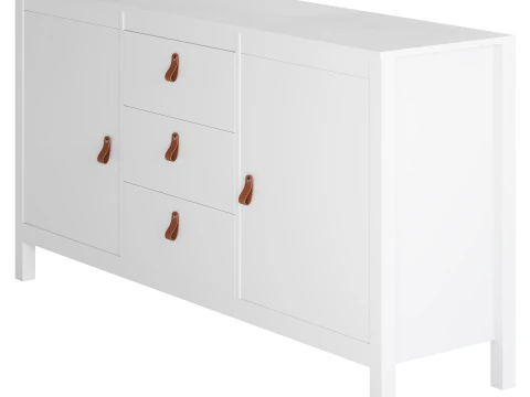 Mcintyre Wide 3 Drawer Sideboard 3D Model