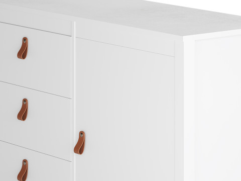 Mcintyre Wide 3 Drawer Sideboard Modelo 3D