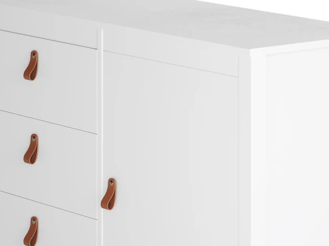 Mcintyre Wide 3 Drawer Sideboard 3D Model