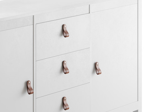 Mcintyre Wide 3 Drawer Sideboard Modelo 3D