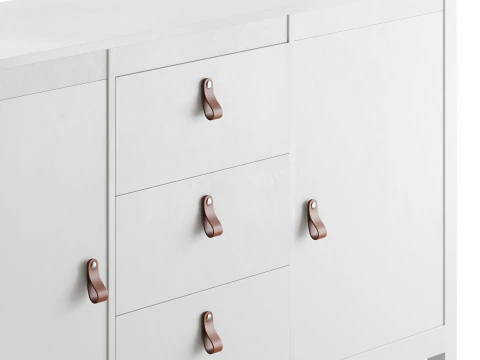 Mcintyre Wide 3 Drawer Sideboard 3D Model
