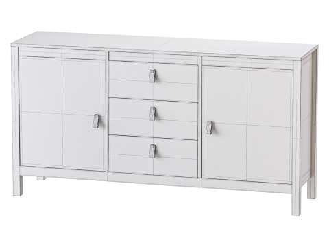Mcintyre Wide 3 Drawer Sideboard Modelo 3D