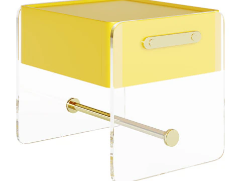 Minimalist Bedside Table 3D Model