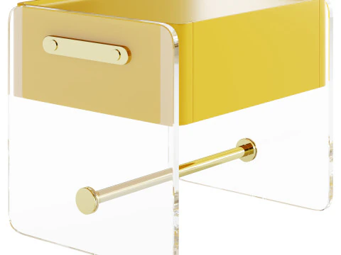 Minimalist Bedside Table 3D Model