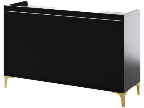 Modern Glass Door Wood Sideboard 3 Modèle 3D