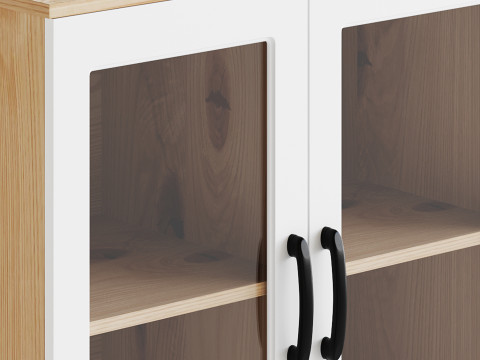 Modern Wood Buffet Cabinet 3D-Modell