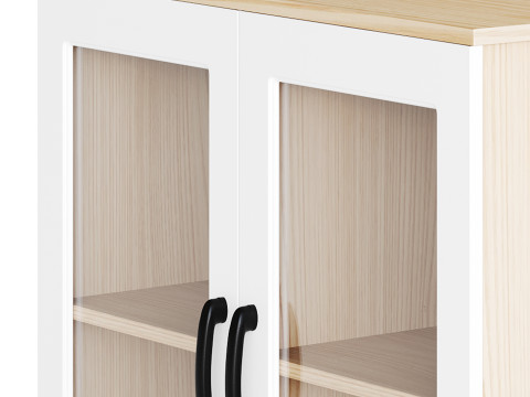 Modern Wood Buffet Cabinet 3D-Modell