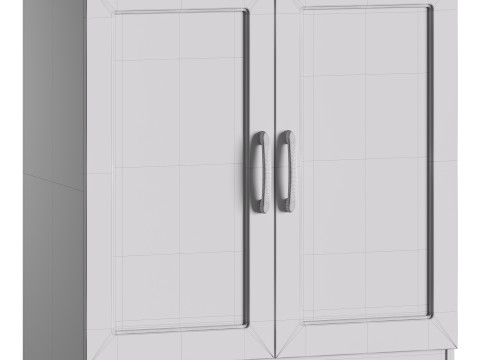 Modern Wood Buffet Cabinet 3D-Modell