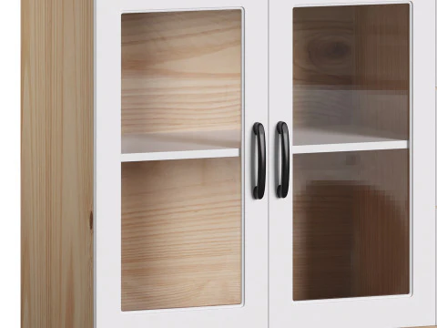 Modern Wood Buffet Cabinet 2 3D Model