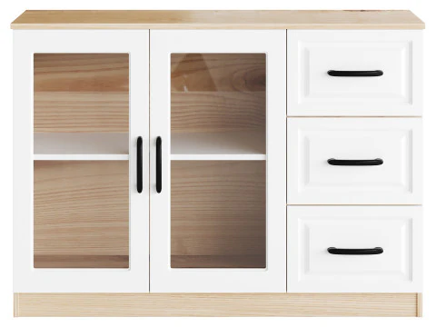 Modern Wood Buffet Cabinet 2 3D Model