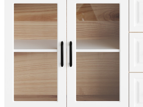 Modern Wood Buffet Cabinet 2 Modelo 3D