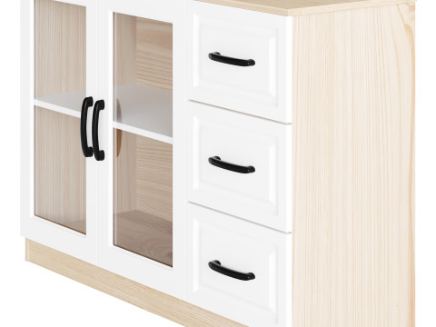 Modern Wood Buffet Cabinet 2 Modelo 3D