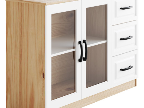Modern Wood Buffet Cabinet 2 Modelo 3D