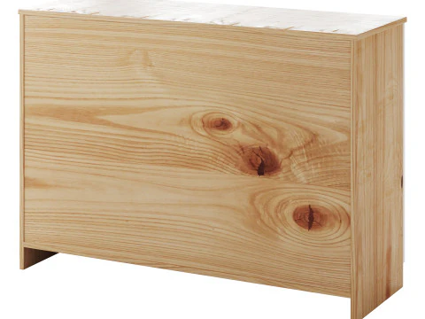 Modern Wood Buffet Cabinet 2 3D Model