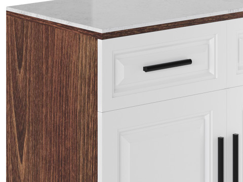 Modern Wood Buffets Sideboards 1 3Dモデル