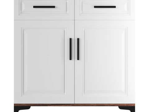 Modern Wood Buffets Sideboards 1 3D Model