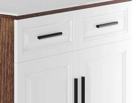 Modern Wood Buffets Sideboards 1 3D Model