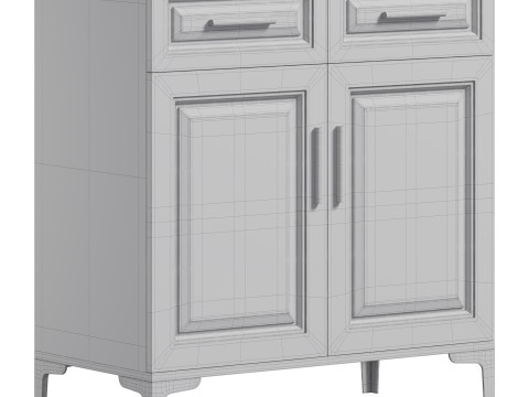 Modern Wood Buffets Sideboards 1 3Dモデル