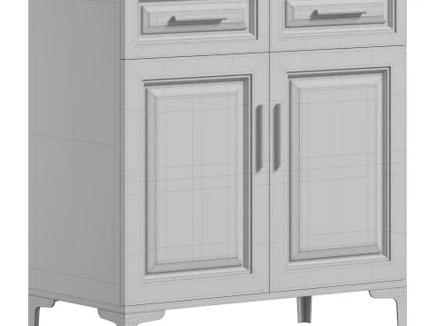 Modern Wood Buffets Sideboards 1 3D Model