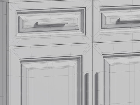 Modern Wood Buffets Sideboards 1 3Dモデル