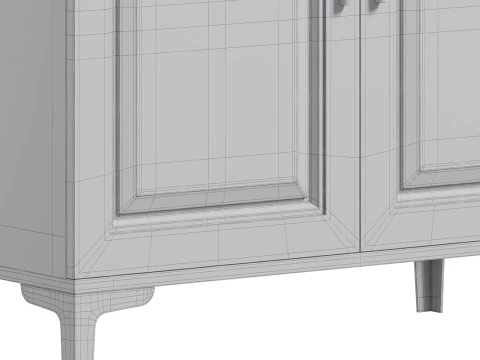 Modern Wood Buffets Sideboards 1 3D Model