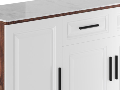 Modern Wood Buffets Sideboards 2 3D Model