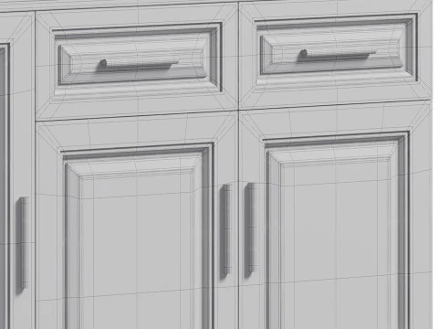 Modern Wood Buffets Sideboards 2 3D Model