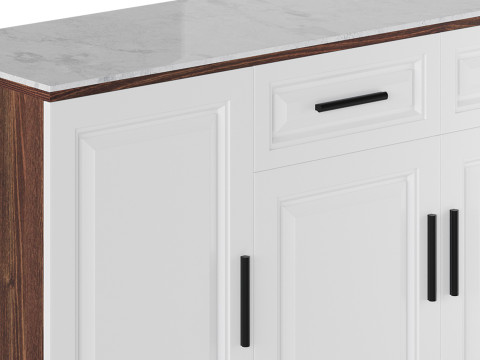 Modern Wood Buffets Sideboards 3 3D 모델