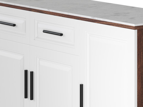 Modern Wood Buffets Sideboards 3 3D 모델