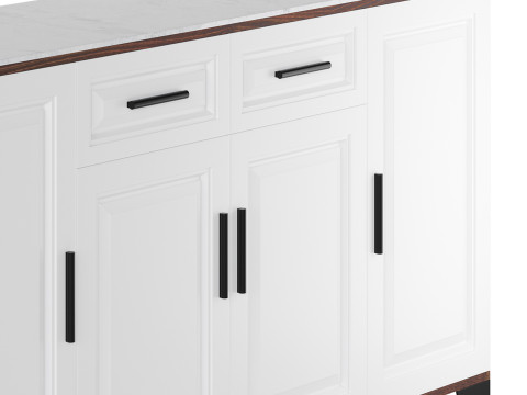 Modern Wood Buffets Sideboards 3 3D 모델