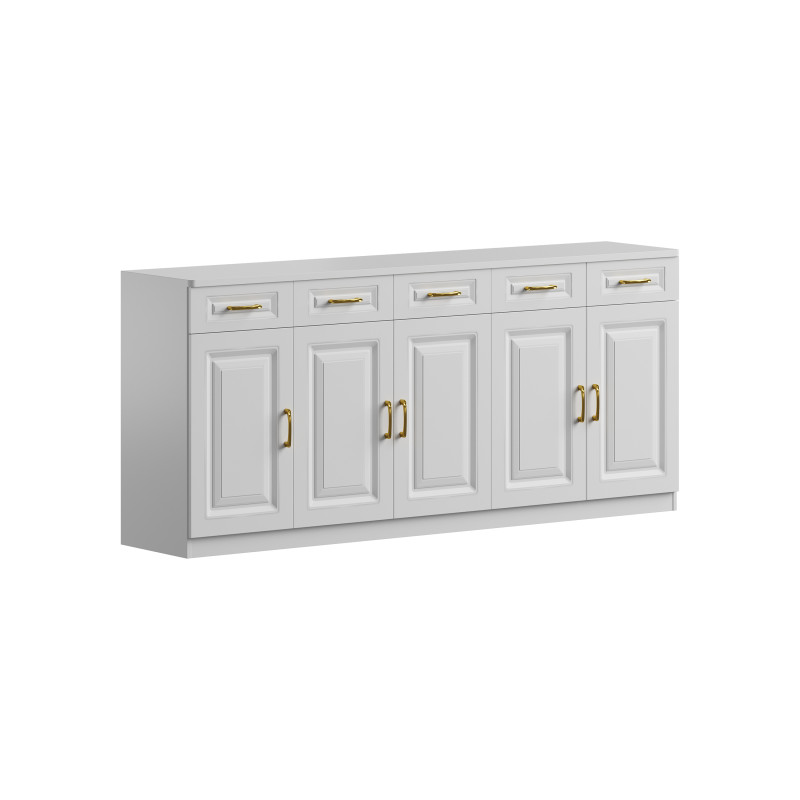 Modern Wood Sideboard Credenza 1 Modelo 3D .c4d .max .obj .3ds .fbx .stl .blend 