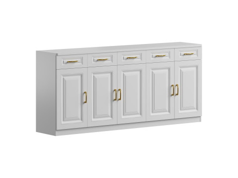 Modern Wood Sideboard Credenza 1 3D Model