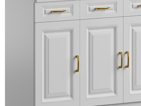 Modern Wood Sideboard Credenza 1 Modelo 3D
