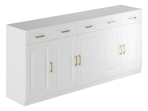 Modern Wood Sideboard Credenza 1 Modelo 3D