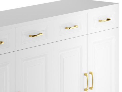 Modern Wood Sideboard Credenza 1 Modelo 3D