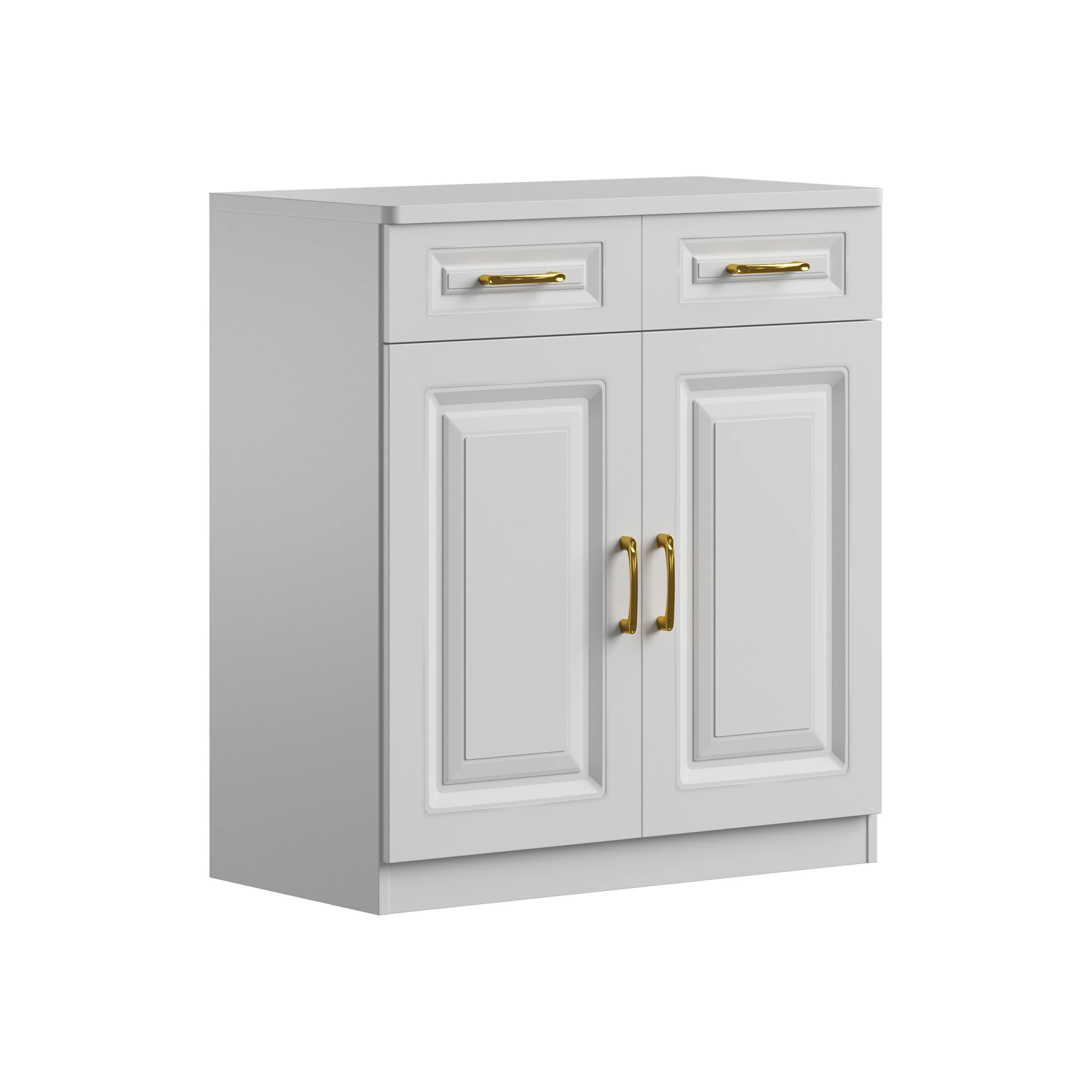 Modern Wood Sideboard Credenza 2 3D Model .c4d .max .obj .3ds .fbx .stl .blend 