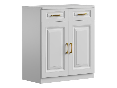 Modern Wood Sideboard Credenza 2 3D Model