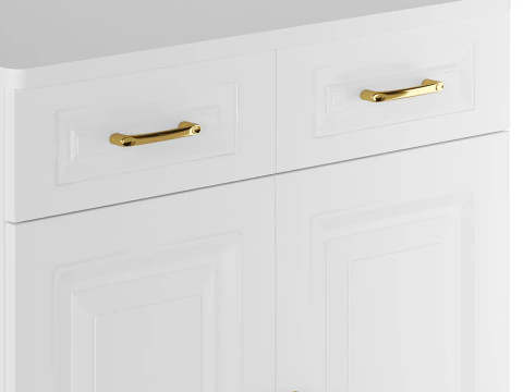Modern Wood Sideboard Credenza 2 3D Model