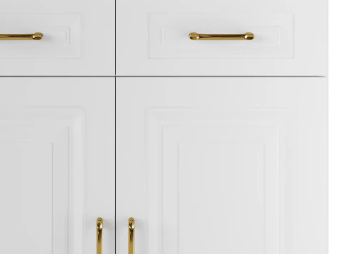 Modern Wood Sideboard Credenza 2 3D Model