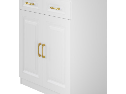 Modern Wood Sideboard Credenza 2 3D Modell