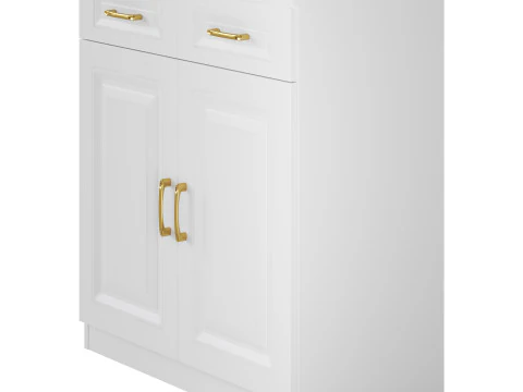 Modern Wood Sideboard Credenza 2 3D Model