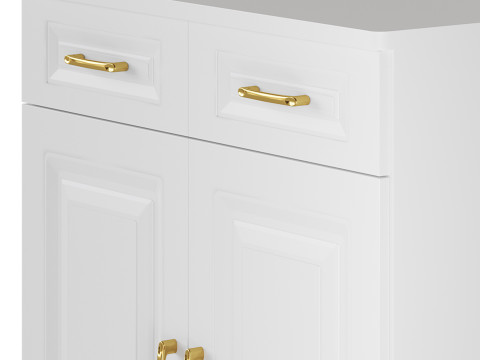 Modern Wood Sideboard Credenza 2 3D Modell