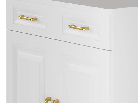 Modern Wood Sideboard Credenza 2 3D Model