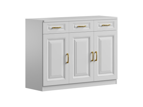 Modern Wood Sideboard Credenza 3 3Dモデル