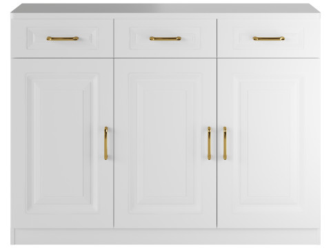 Modern Wood Sideboard Credenza 3 3D मॉडल