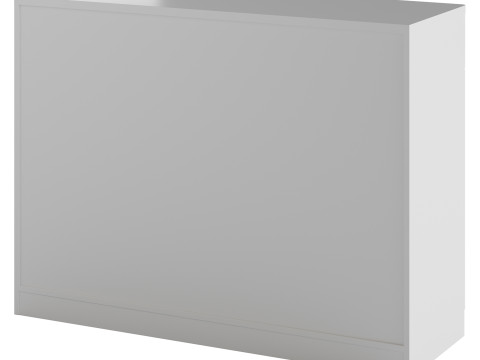 Modern Wood Sideboard Credenza 3 3D मॉडल