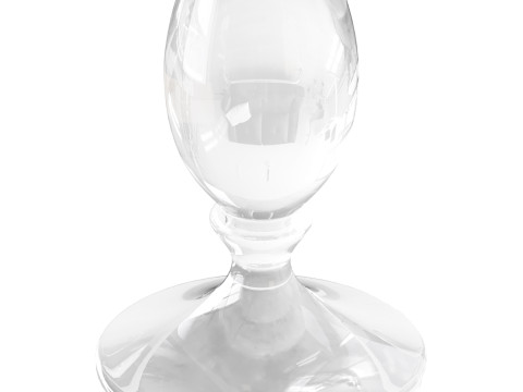 Modern Acrylic Clear Round End Table with Pedestal Modello 3D