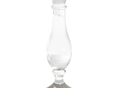 Modern Acrylic Clear Round End Table with Pedestal 3D Model
